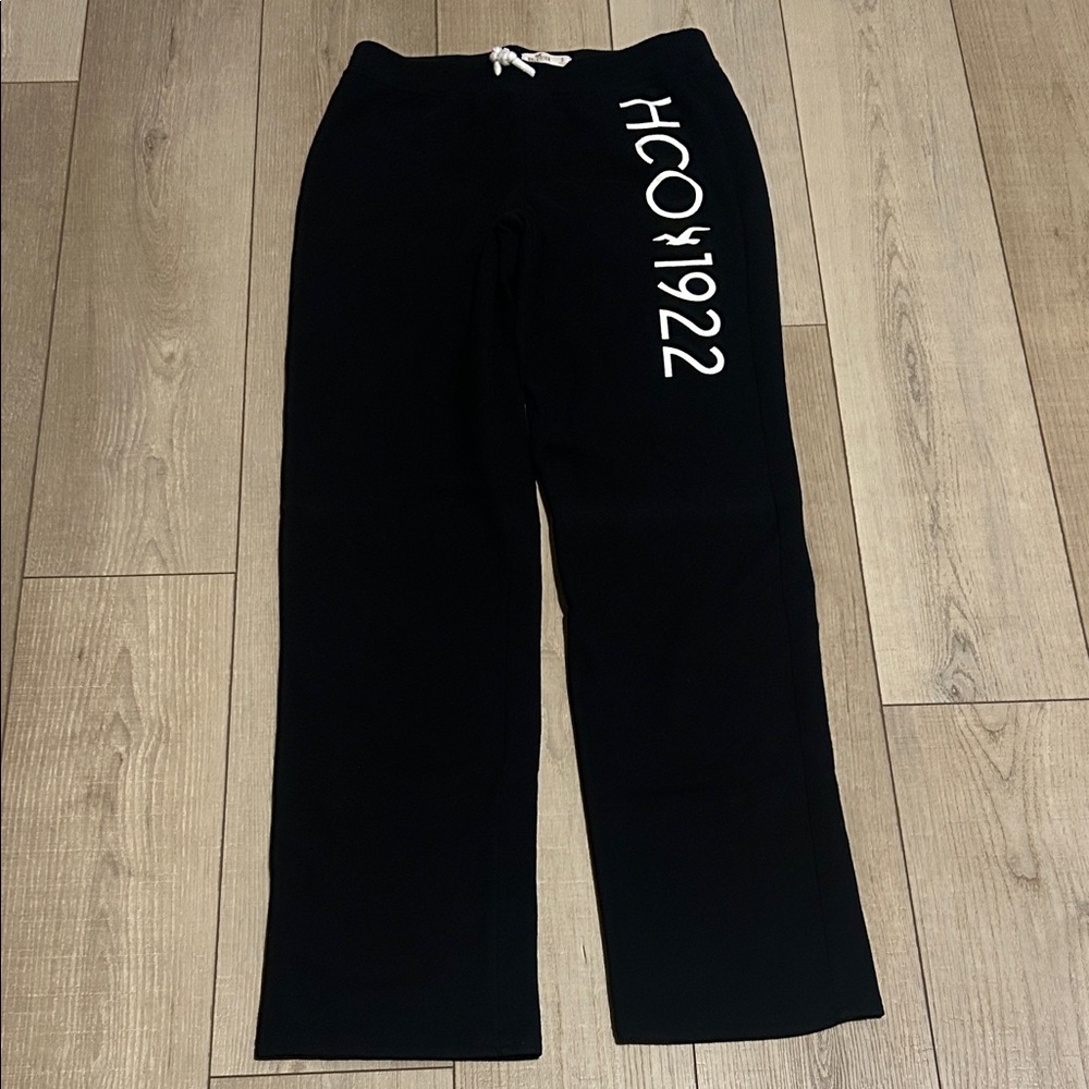 Hollister Black Women’s Sweatpants with White Logo